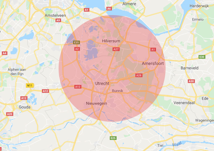 Werkgebied RRS De Meern